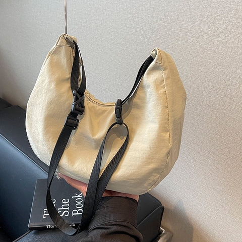 LuxeLite Nylon Shoulder Bag – Minimalist & Lightweight